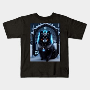 Magical black Pomeranian Kids T-Shirt